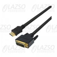 LAZSO WH-141(10m) Кабель соединительный HDMI-DVI