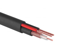 КВК-П-2 2x0,75 черный 200м Комбинированный кабель для систем видеонаблюдения (цена за 1м, в бухте 200м)