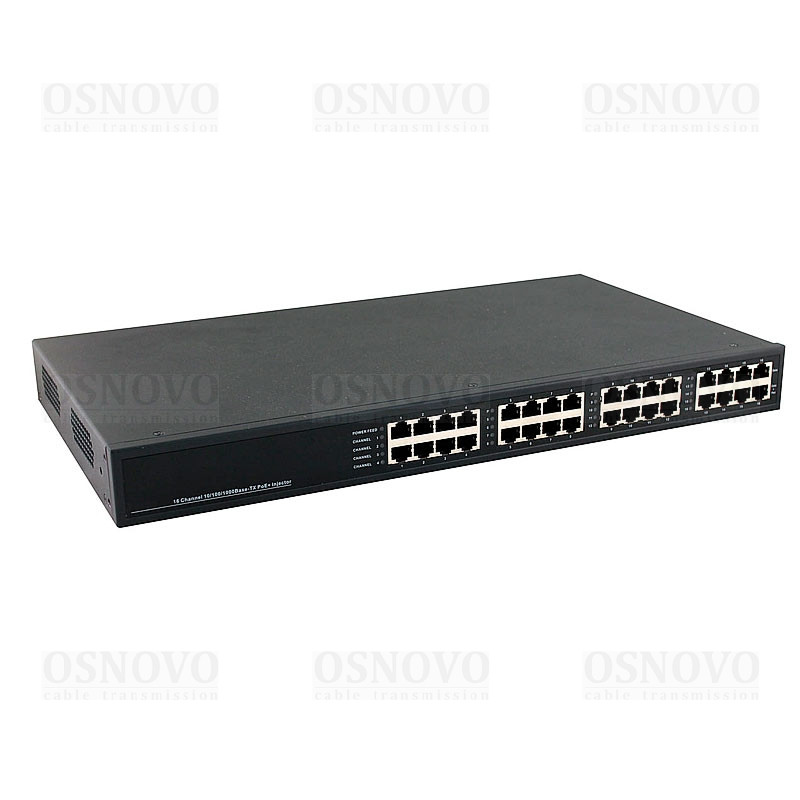 OSNOVO Midspan-16/250RG PoE-инжектор Gigabit Ethernet на 16 портов OSNOVO Midspan-16/250RG PoE-инжектор Gigabit Ethernet на 16 портов