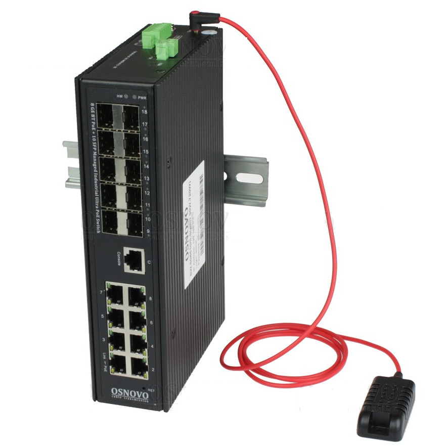SW-808010/ILS(port 90W,720W) Промышленный управляемый (L2+) Ultra PoE коммутатор SW-808010/ILS(port 90W,720W) Промышленный управляемый (L2+) Ultra PoE коммутатор