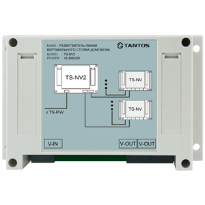 Tantos TS-NV2 Разветвитель линии вертикального стояка многоквартирного домофона на 2 ветви
