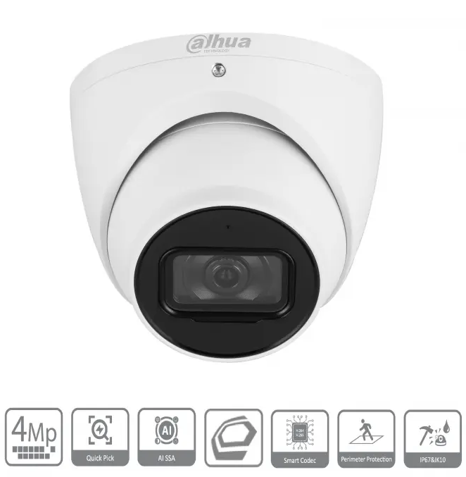 DH-IPC-HDW3441EMP-S-0360B-S2 Уличная купольная IP-видеокамера с ИИ DH-IPC-HDW3441EMP-S-0360B-S2 Уличная купольная IP-видеокамера с ИИ
