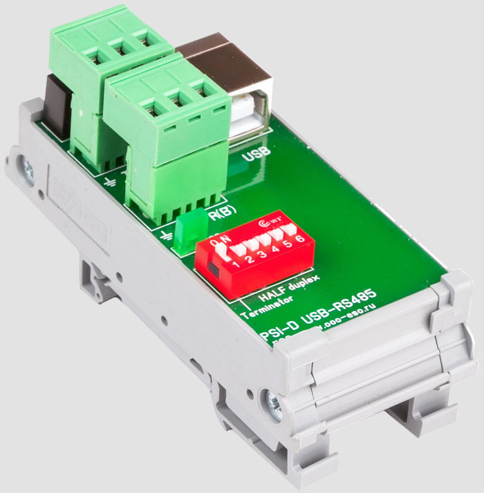 PSI-D (USB-RS485\422) на DIN рейку с гальванической развязкой и питанием от USB PSI-D (USB-RS485\422) на DIN рейку с гальванической развязкой и питанием от USB