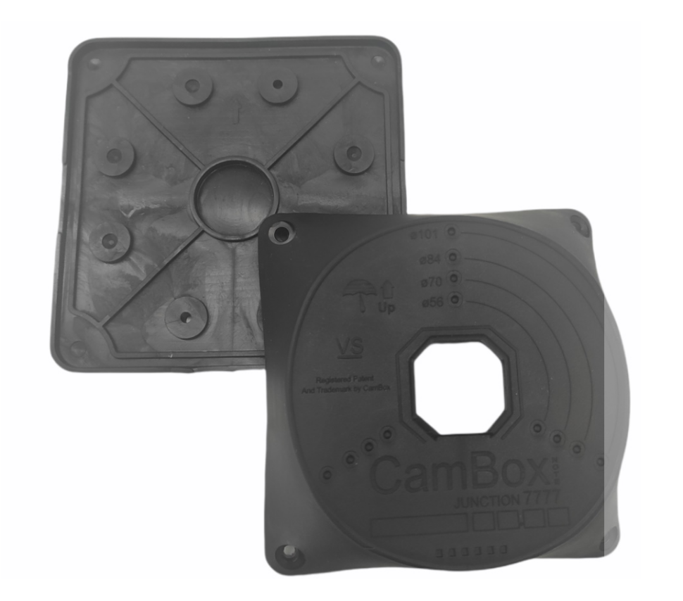 CamBox NX7-7777 BLK SET RUS монтажная коробка для камер видеонаблюдения