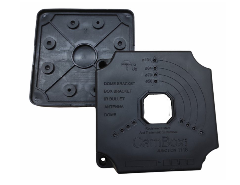 CamBox NX1-1118 BLK SET RUS монтажная коробка для камер видеонаблюдения