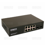 SW-80802(150W) PoE коммутатор Gigabit Ethernet на 8 RJ45 + 2 SFP порта