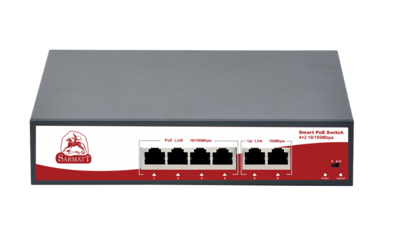 SR-PS0420FBL 6 портовый неуправляемый РоЕ коммутатор SR-PS0420FBL 6 портовый неуправляемый РоЕ коммутатор