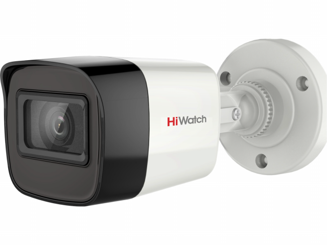 DS-T220A (6mm) 2Мп уличная цилиндрическая HD-TVI камера с гибридной подсветкой EXIR/LED до 40м и встроенным микрофоном (AoC)