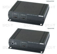 HKM01E HDMI KVM удлинитель (комплект приёмник + передатчик) по Ethernet до 120м (CAT5e)