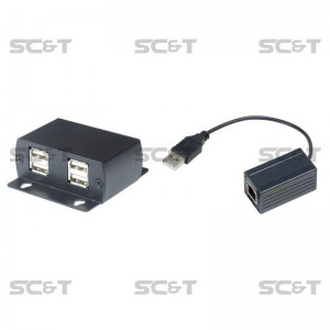 UE03 Удлинитель USB 2.0 по кабелю витой пары до 60м (CAT5/5e/6) со встроенным расширением на 4 порта (USB-HUB) UE03 Удлинитель USB 2.0 по кабелю витой пары до 60м (CAT5/5e/6) со встроенным расширением на 4 порта (USB-HUB)