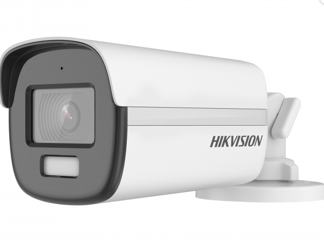 DS-2CE12DF3T-FS (2.8mm) 2Мп уличная компактная цилиндрическая HD-TVI камера с LED подсветкой до 40м и встроенным микрофоном (AoC)