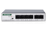 Tantos TSn-4P6U 6-портовый неуправляемый коммутатор 10/100Мб/с с 4 портами PoE (со встроенным блоком питания)