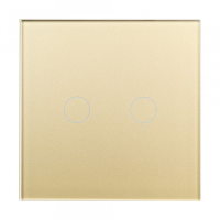 Выключатель 2 кн. Sibling Powerlite-WS2G (золотой)