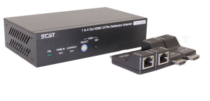 HE04SEK Комплект (удлинитель-распределитель+4 приёмника) HDMI 1.4 (1 вход/4 выхода) с передачей по кабелю витой пары CAT5e на удалённые приёмники HE04SEK Комплект (удлинитель-распределитель+4 приёмника) HDMI 1.4 (1 вход/4 выхода) с передачей по кабелю витой пары CAT5e на удалённые приёмники