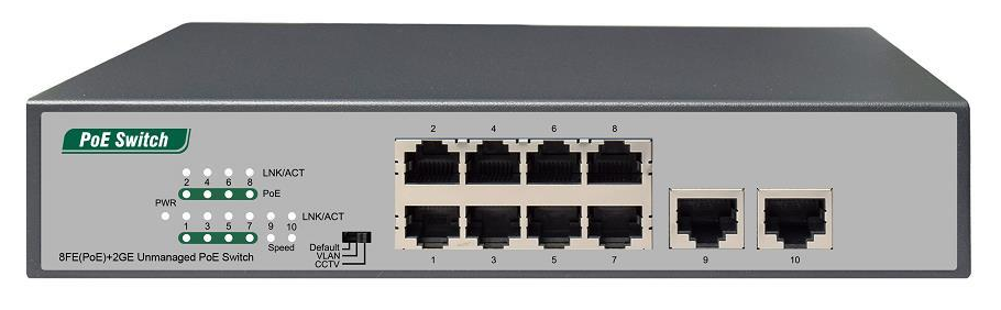 Tantos TSn-8P10U 10 портовый POE Ethernet коммутатор Tantos TSn-8P10U 10 портовый POE Ethernet коммутатор