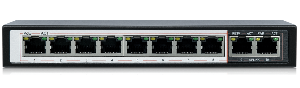 PPS-208 Неуправляемый коммутатор с технологией PoE для систем IP-видеонаблюдения PPS-208 Неуправляемый коммутатор с технологией PoE для систем IP-видеонаблюдения