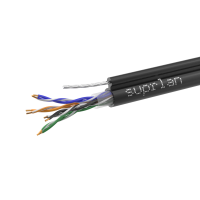 Кабель SUPRLAN Standard UTP Cat.5e 4x2xAWG24 Cu PE Outdoor T-FG8 (трос) 305м