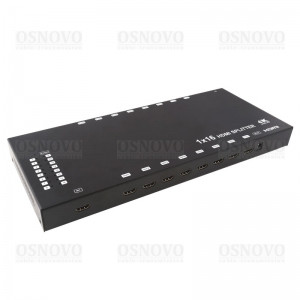 OSNOVO D-Hi116/1 Профессиональный разветвитель HDMI (1вх./16вых.), с поддержкой 3D OSNOVO D-Hi116/1 Профессиональный разветвитель HDMI (1вх./16вых.), с поддержкой 3D