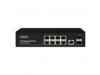 SW-70802/IL Промышленный управляемый (L2+) коммутатор Gigabit Ethernet на 8 GE Rj45 + 2 GE SFP порта