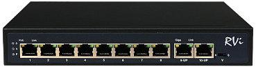RVi-1NS08F-2T (1G) Сетевой коммутатор с 8 POE RVi-1NS08F-2T (1G) Сетевой коммутатор с 8 POE