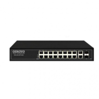 SW-8182/L(300W) Управляемый L2 PoE коммутатор Gigabit Ethernet на 16 RJ45 PoE + 2 x RJ45 + 2 GE SFP портов