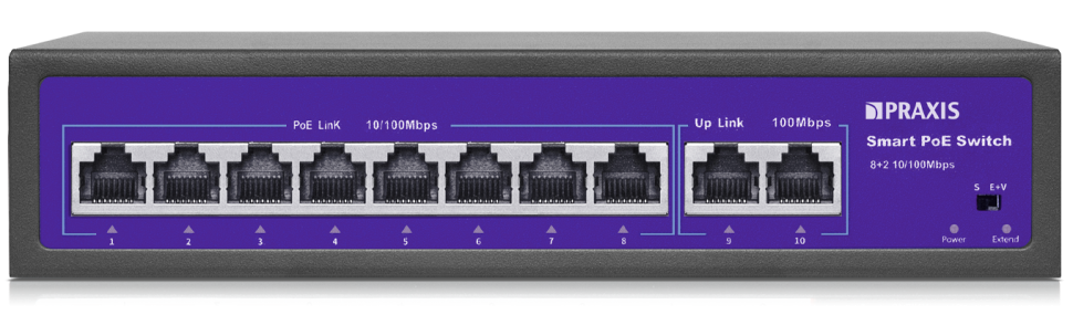 PPS-308 Неуправляемый коммутатор с технологией PoE для систем IP-видеонаблюдения PPS-308 Неуправляемый коммутатор с технологией PoE для систем IP-видеонаблюдения