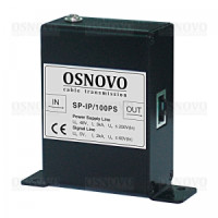 OSNOVO SP-IP/100PS Устройство грозозащиты для локальной вычислительной сети (скорость до 100Мбит/с) с защитой линий PoE (af/at, метод B, контакты 4/5, 7/8), двухуровневая защита