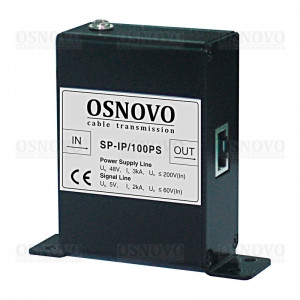 OSNOVO SP-IP/100PS Устройство грозозащиты для локальной вычислительной сети (скорость до 100Мбит/с) с защитой линий PoE (af/at, метод B, контакты 4/5, 7/8), двухуровневая защита OSNOVO SP-IP/100PS Устройство грозозащиты для локальной вычислительной сети (скорость до 100Мбит/с) с защитой линий PoE (af/at, метод B, контакты 4/5, 7/8), двухуровневая защита