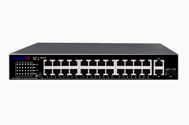 РоЕ-коммутатор TRASSIR TR-NS1126-225-24PoE РоЕ-коммутатор TRASSIR TR-NS1126-225-24PoE