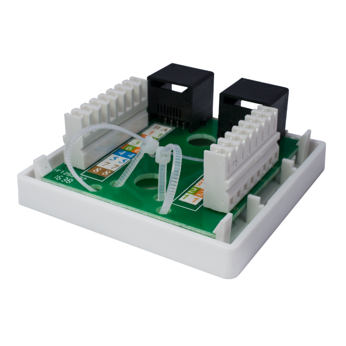 Компьютерная розетка 8P8C (RJ-45), UTP, Cat.5e, 2 порта