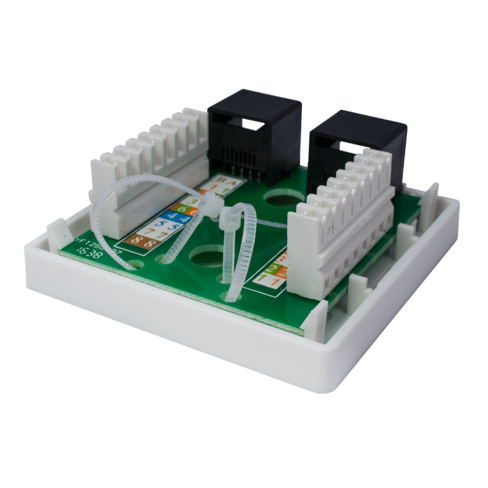 Компьютерная розетка 8P8C (RJ-45), UTP, Cat.6, 2 порта