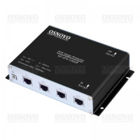 OSNOVO SP-IP4/1000P Устройство грозозащиты для локальной вычислительной сети на 4 порта (скорость до 1000 Мб/с) с защитой линий PoE (af/at, методы A + B, контакты 1/2, 3/6, 4/5, 7/8)