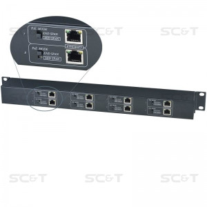 IP08P Приёмник Ethernet и питания (PoE) 8-канальный IP08P Приёмник Ethernet и питания (PoE) 8-канальный